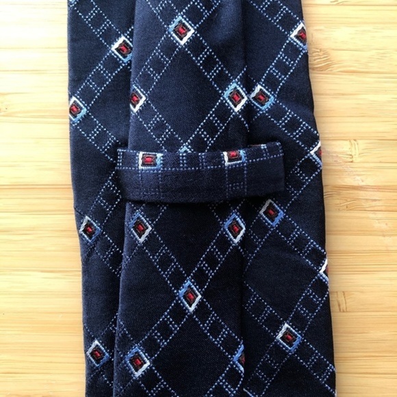 ZEGNA Silk Neck Tie In Navy/Light Blue - Picture 3 of 6